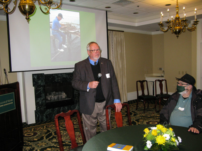 Bob Duncan, retired director of the Virginia Department of Wildlife Resources, addresses the crowd