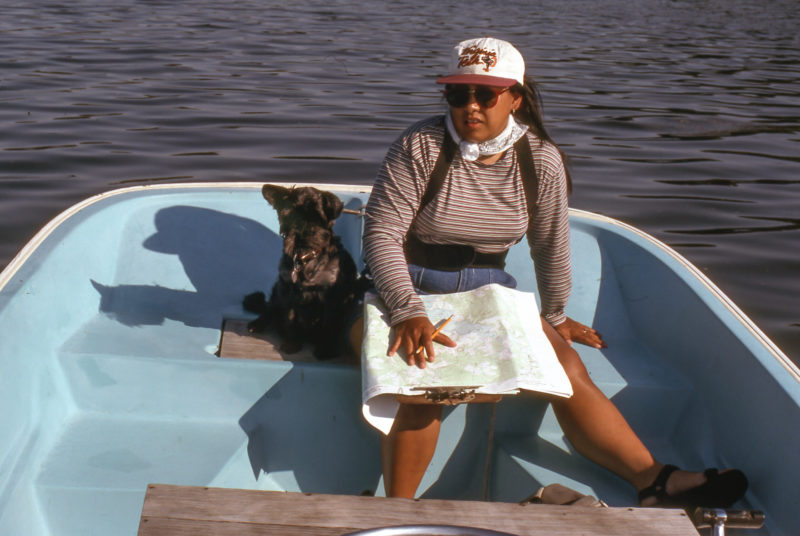 Marian and Sawyer mapping bank and rough-winged swallow colonies