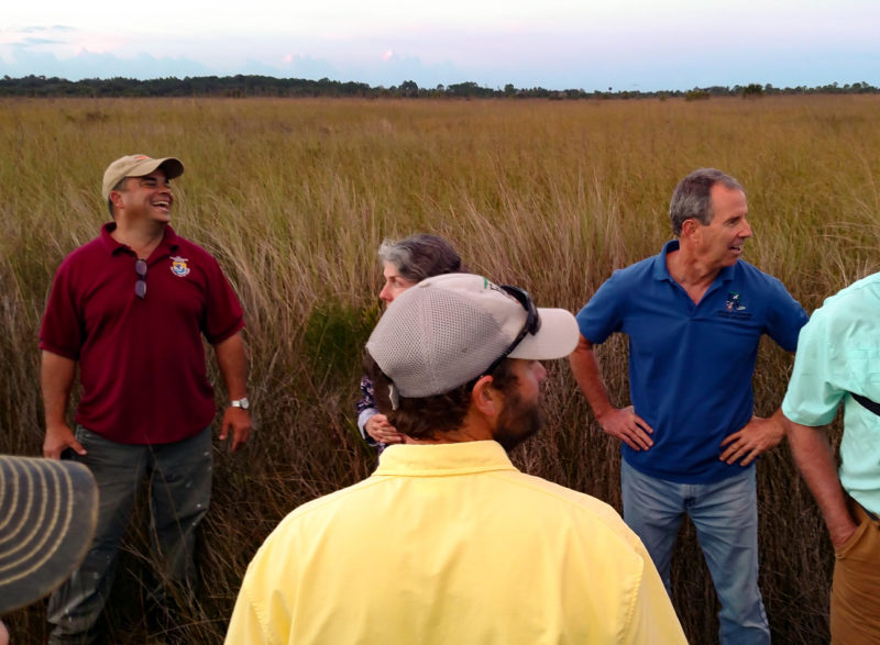 Mike Legare leads a group of biologists attending a black rail adaptive management workshop