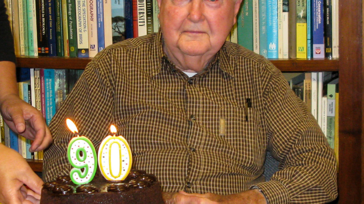Mitchell Byrd with birthday cake in the CCB conference room in August of 2018.