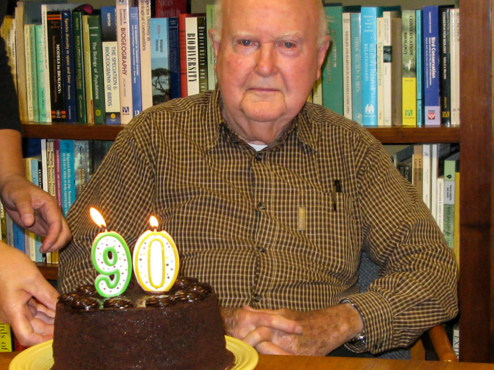 Mitchell Byrd with birthday cake in the CCB conference room in August of 2018.