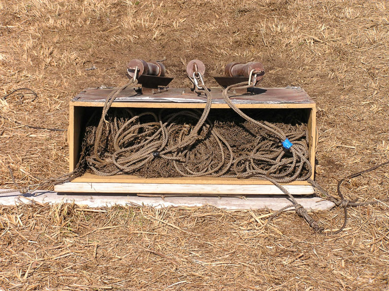 Rocket net box set within the upper Chesapeake Bay.